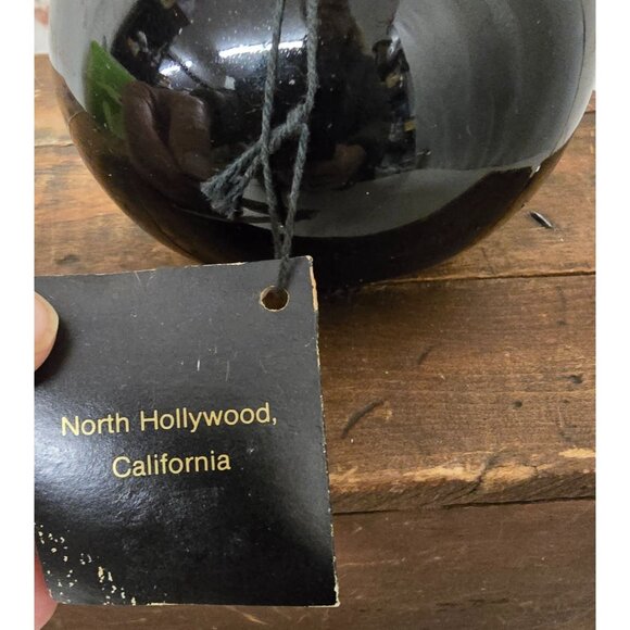 11" Vintage Marie Jaxon Originals Metal Flower Arrangement In Black Vase - Picture 10 of 11